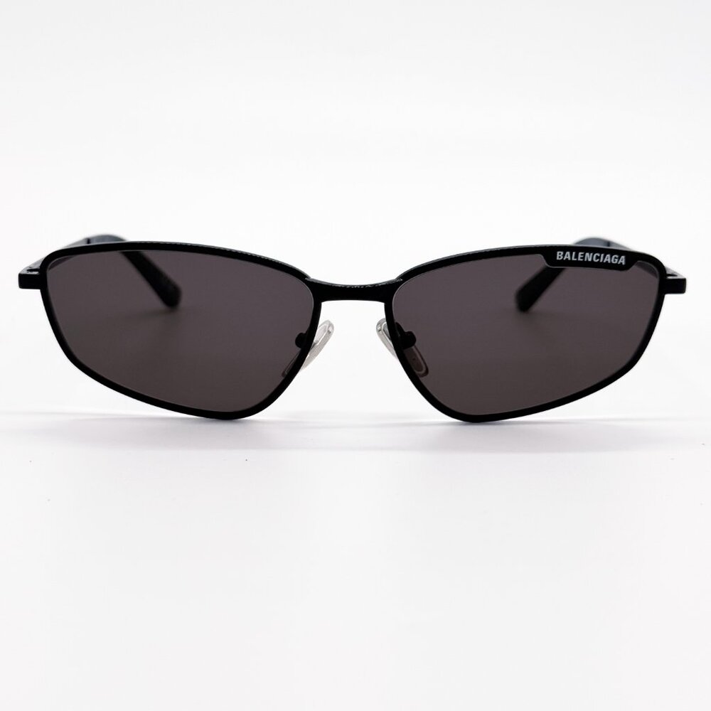 NEW BALENCIAGA BB0277S 001 SUNGLASSES UNISEX BLACK GREY OVAL EYEWEAR BALENCIAGA - Picture 5 of 14